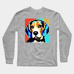 Beagle Dog Pop Art Long Sleeve T-Shirt